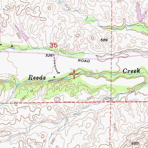 Topographic Map of Burr Valley, CA
