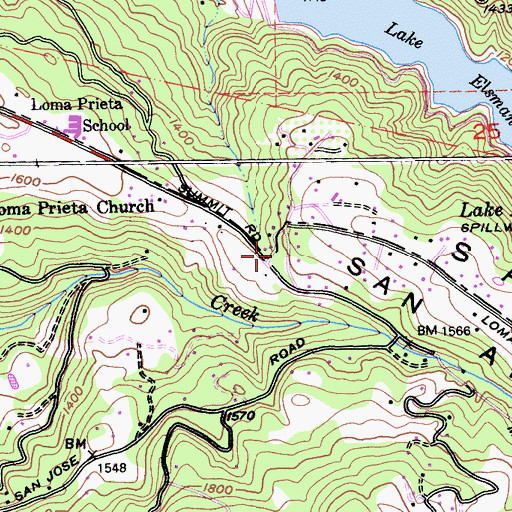 Topographic Map of Burrell School, CA