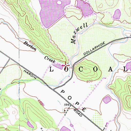 Topographic Map of Burton Creek, CA