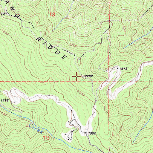 Topographic Map of Butano Ridge, CA