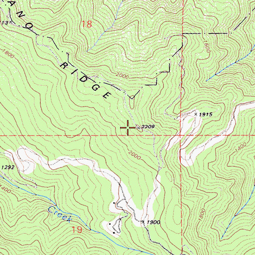 Topographic Map of Butano Ridge, CA