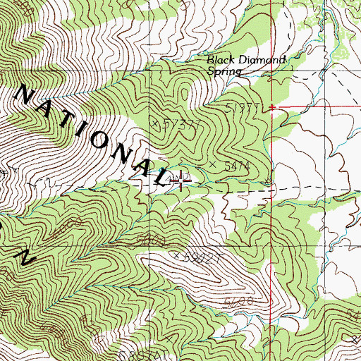Topographic Map of Dragoon Camp Tank, AZ