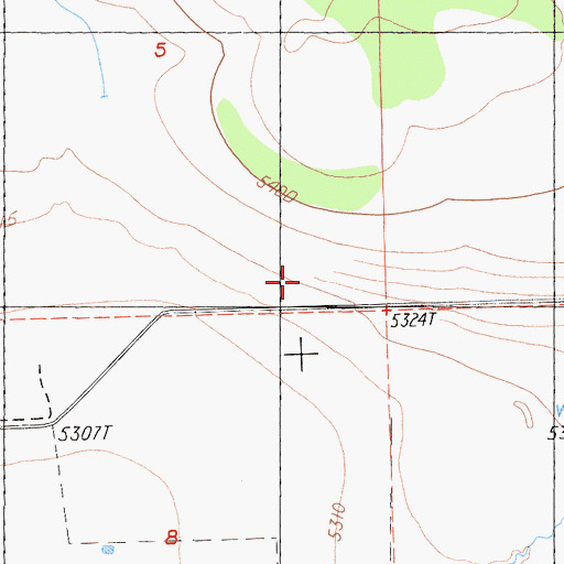 Topographic Map of Butte School, CA