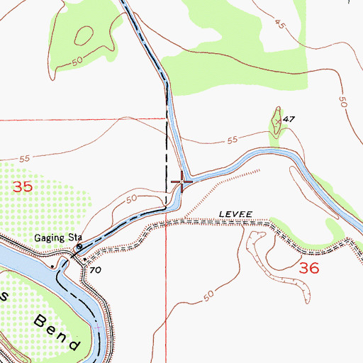 Topographic Map of Butte Slough, CA