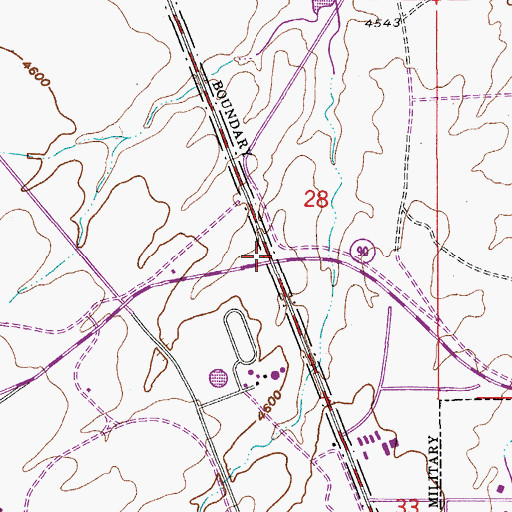 Topographic Map of East Gate, AZ