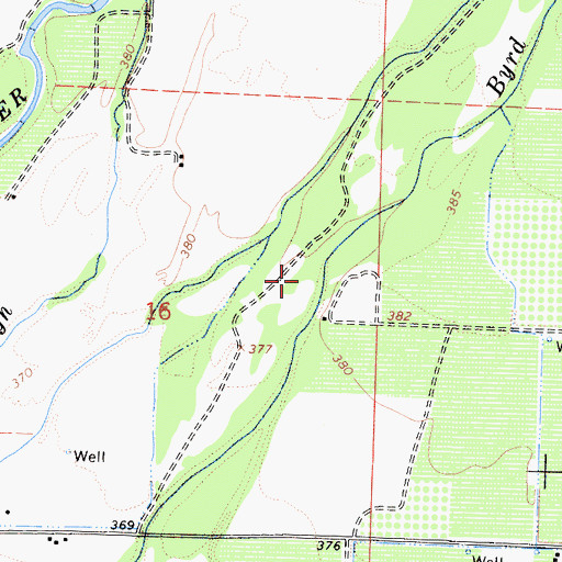 Topographic Map of Byrd Slough, CA