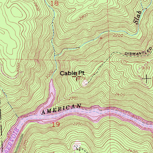 Topographic Map of Cable Point, CA