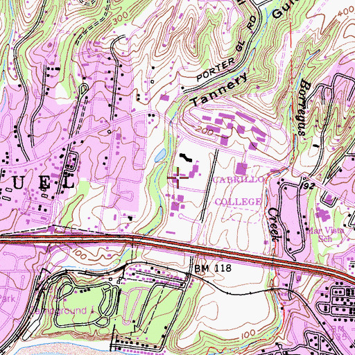 Topographic Map of Cabrillo College Main Campus, CA