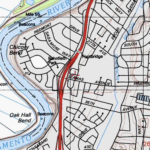 Topographic Map of John Cabrillo Elementary School, CA
