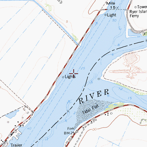 Topographic Map of Cache Slough, CA