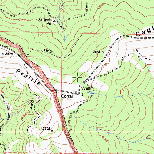 Topographic Map of Cagle Ridge, CA