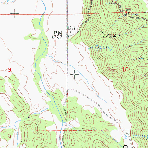 Topographic Map of Cain Valley, CA