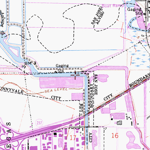 Topographic Map of Calabazas Creek, CA