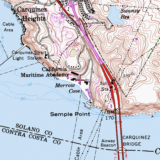 Topographic Map of California Maritime Academy, CA