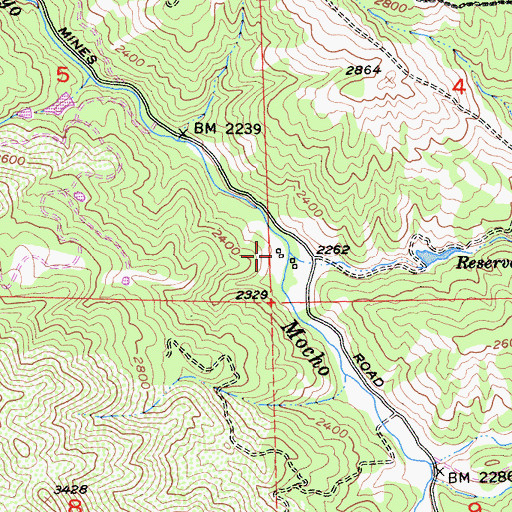 Topographic Map of Callahan Gulch, CA