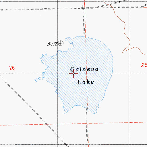 Topographic Map of Calneva Lake, CA