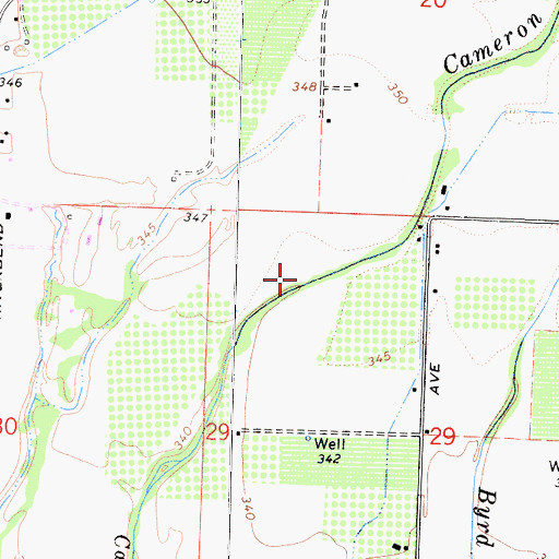 Topographic Map of Cameron Slough, CA