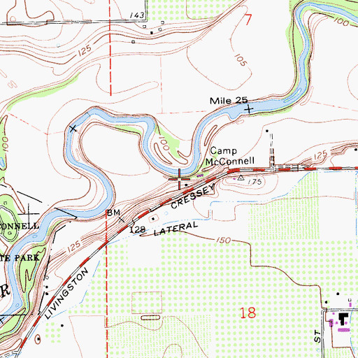Topographic Map of Camp McConnell, CA
