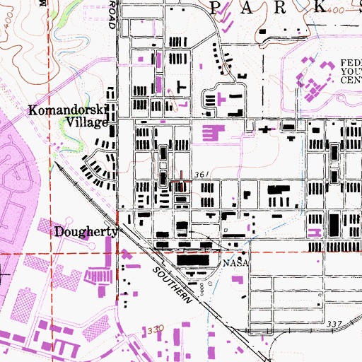 Topographic Map of Camp Parks, CA