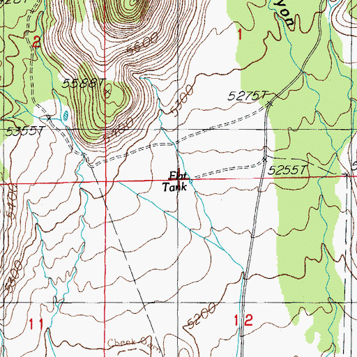 Topographic Map of Flat Tank, AZ