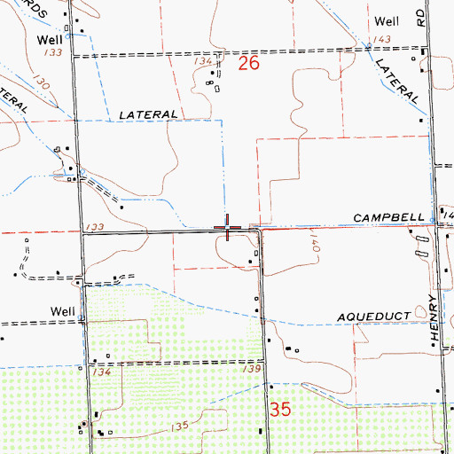Topographic Map of Campbell Lateral, CA