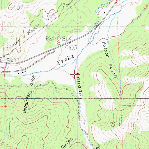 Topographic Map of Canaan Gulch, CA