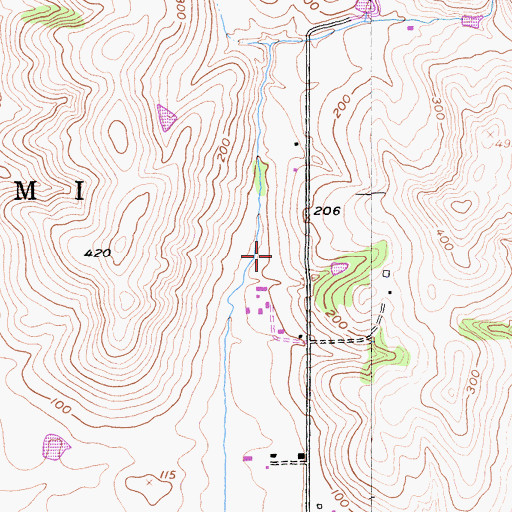 Topographic Map of Caada De Pogolimi, CA