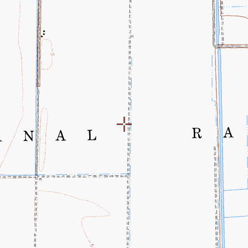 Topographic Map of Canal Ranch, CA