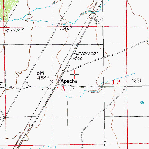 Topographic Map of Geronimo Surrender Monument, AZ