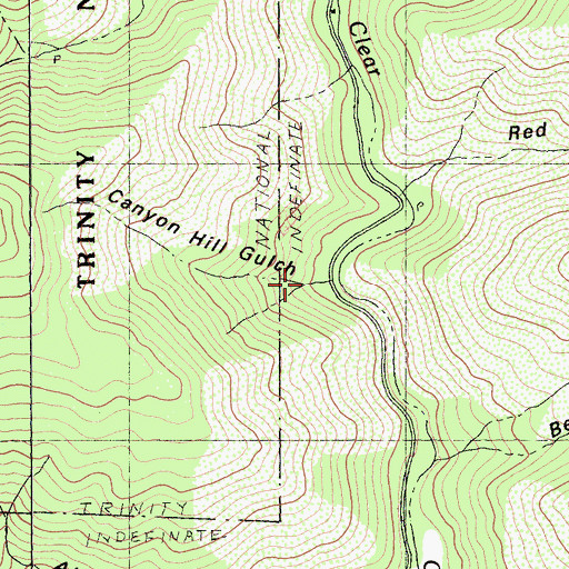 Topographic Map of Canyon Hill Gulch, CA