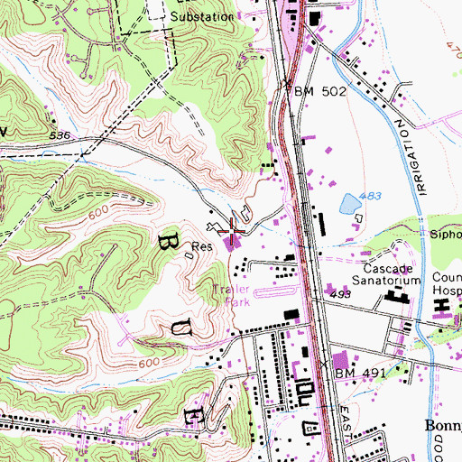 Topographic Map of Canyon Hollow, CA