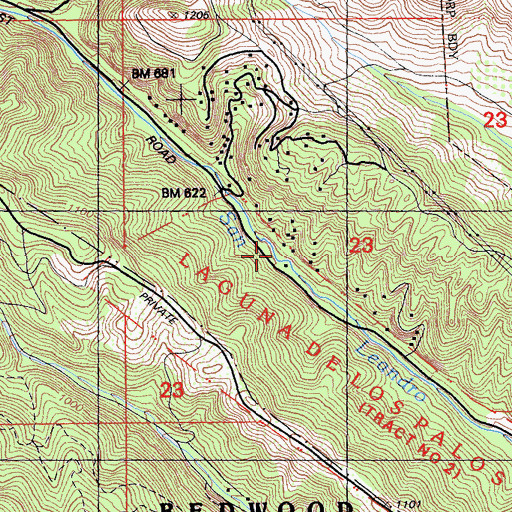 Topographic Map of Canyon Elementary School, CA