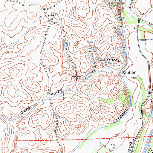 Topographic Map of Cape Horn Lateral, CA