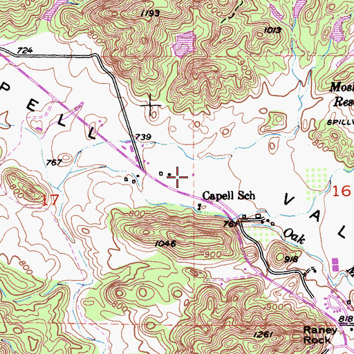 Topographic Map of Capell Elementary School, CA