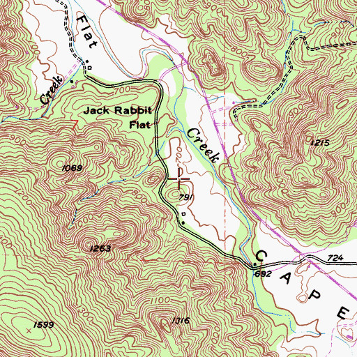 Topographic Map of Capell Valley, CA