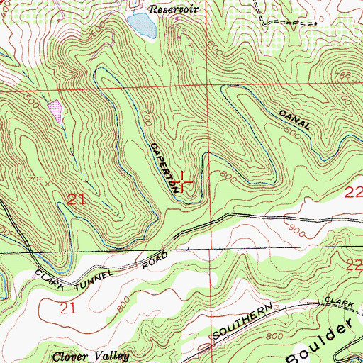 Topographic Map of Caperton Canal, CA