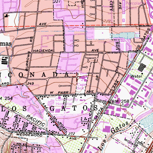 Topographic Map of Capri Elementary School, CA