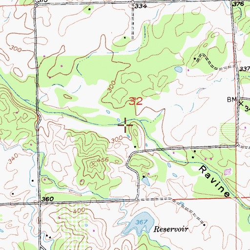 Topographic Map of Caps Ravine, CA