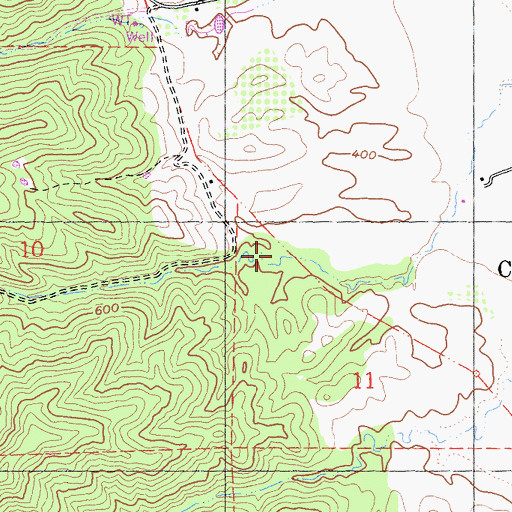 Topographic Map of Carey Canyon, CA