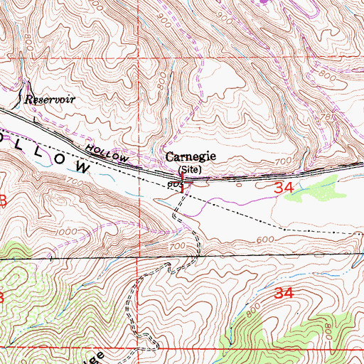Topographic Map of Carnegie, CA