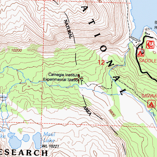Topographic Map of Carnegie Institute Experimental Station, CA