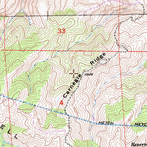 Topographic Map of Carnegie Ridge, CA