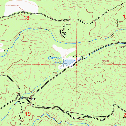 Topographic Map of Carobe Lake, CA