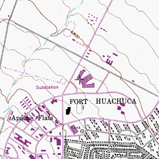 Topographic Map of Greely Hall, AZ