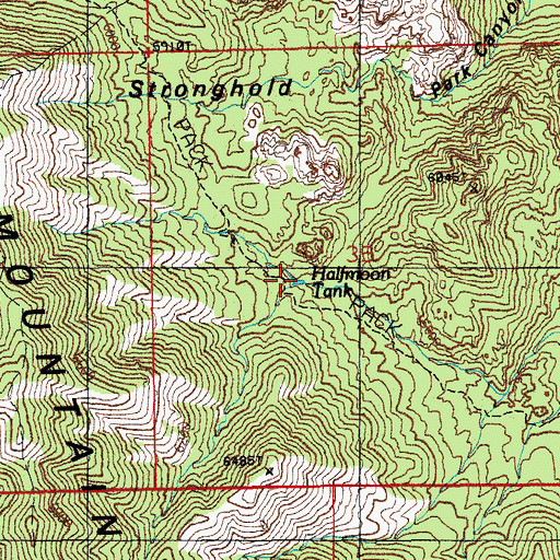 Topographic Map of Halfmoon Tank, AZ