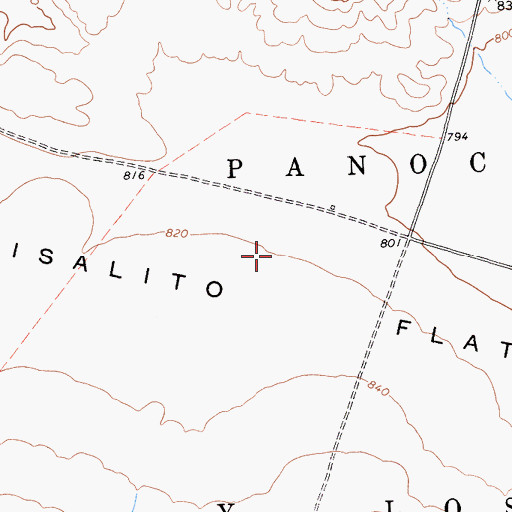 Topographic Map of Carrisalito Flat, CA