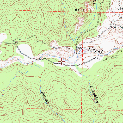 Topographic Map of Carson Creek, CA