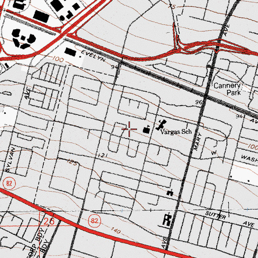 Topographic Map of Catholic Academy of Sunnyvale, CA