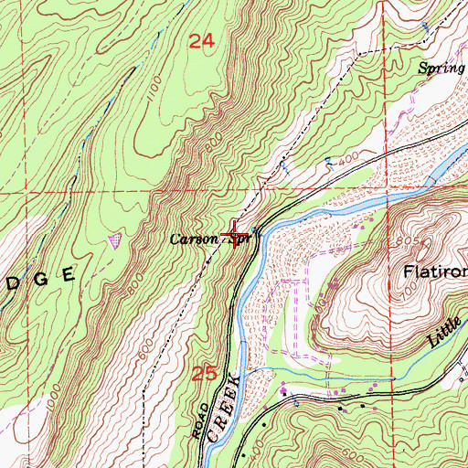 Topographic Map of Carson Spring, CA