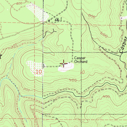 Topographic Map of Caspar Orchard, CA